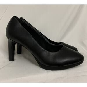Clarks Adriel Black Platform Pumps Womens 8.5 New Slip On Heels